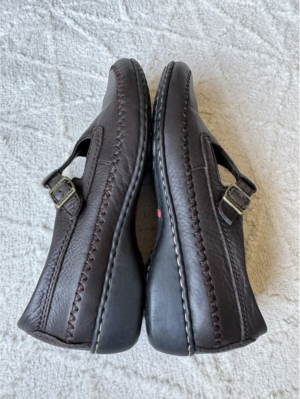 Eastland Tess Mary Jane Women’s Brown Leather T-Strap Loafers Size 8M